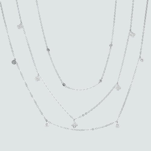 Collar Triple Flores y Circones