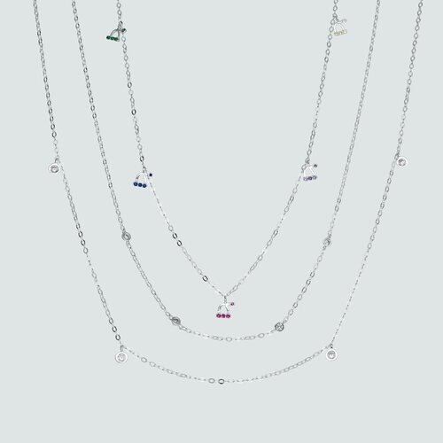 Collar Triple con Circones Multicolor