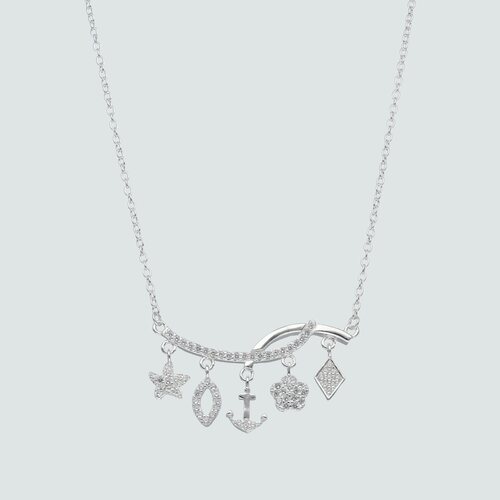 Collar Estrella Ancla Flor y Rombo con Circones