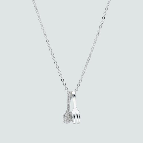 Collar Tenedor y Cuchara con Circones