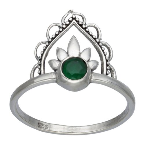 Anillo Corona Circón Esmeralda