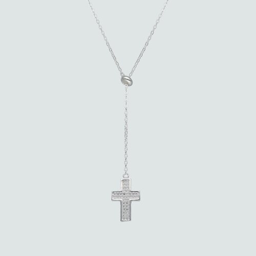 Collar Ajustable Cruz con Circones