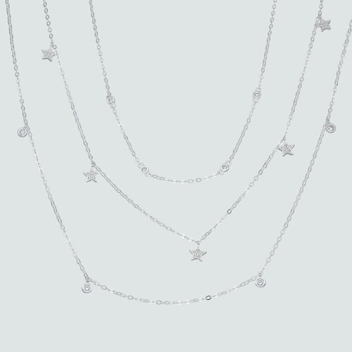 Collar Triple Estrellas con Circones
