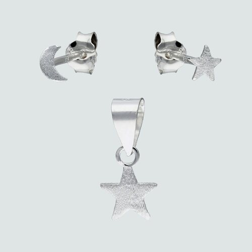 Conjunto Desigual Media Luna y Estrella Satinada