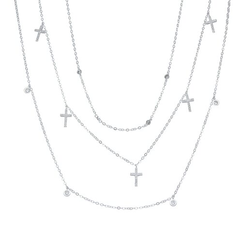 Collar Triple Cruces con Circones