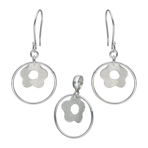Conjunto Circulo Flor Martillado