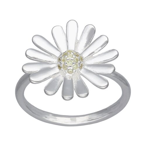Anillo Flor Margarita Circones Topacio