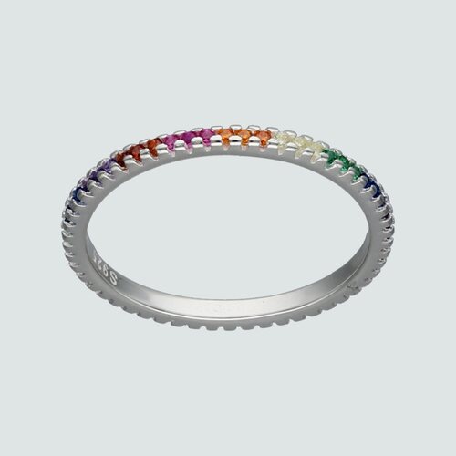 Anillo Cintillo Sin Fin Circones Multicolor