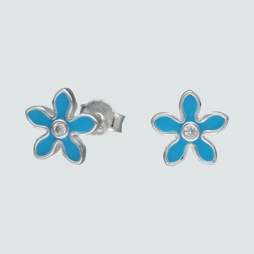 Aro Flor Esmaltada y Circón