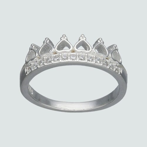 Anillo Midi Corona con Circones