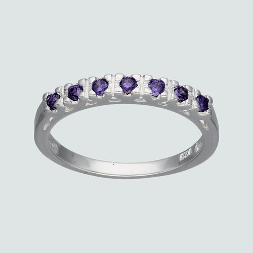 Anillo Cintillo Circones Amatista