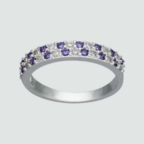 Anillo Cintillo Circones Amatista