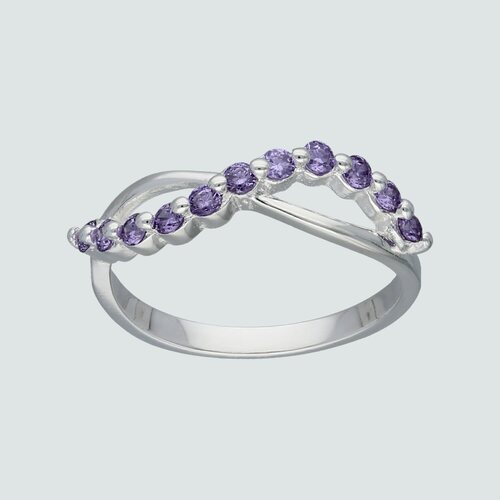 Anillo Infinito con Circones Amatista