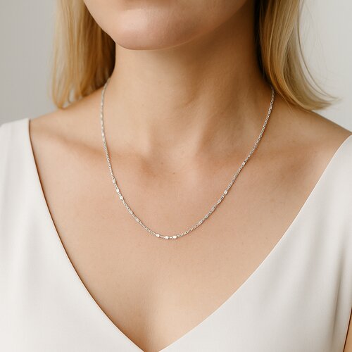 Cadena Óvalos Palitos Facetados y Martillados