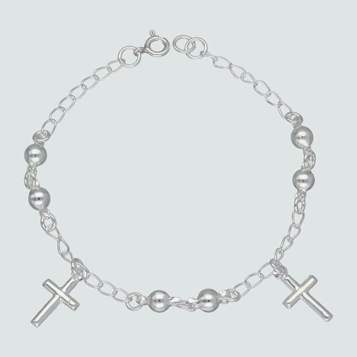 Pulsera con Esferas y Cruces