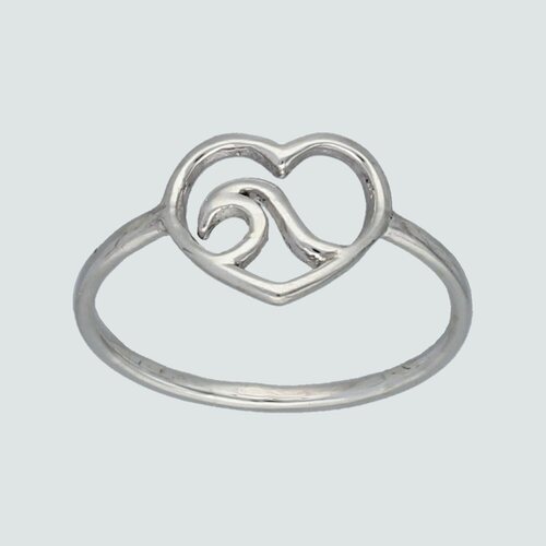 Anillo Corazón y Ola