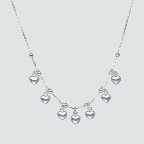 Collar Veneciano Esferas y Corazones