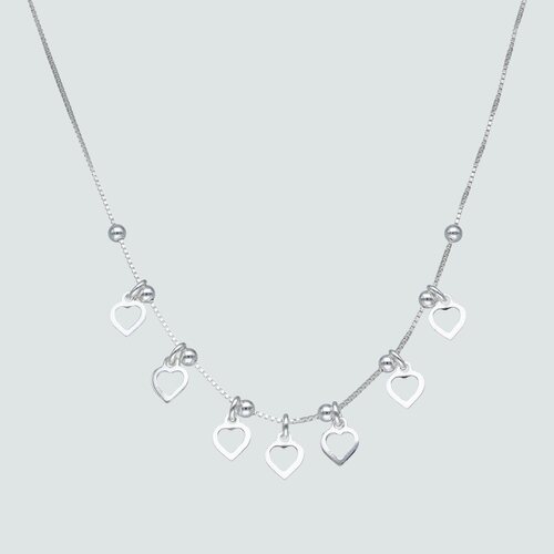 Collar Veneciano Esferas y Corazones