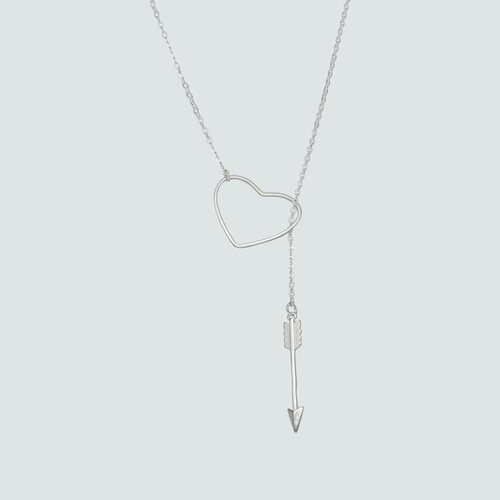 Collar Ajustable Cascada Corazón y Flecha