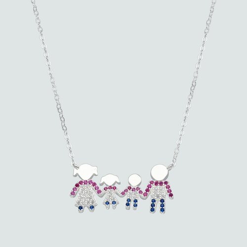 Collar Familia Mamá Hija Hijo Papá Circones Multicolor