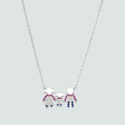 Collar Familia Mamá Hija Papá Circones Multicolor