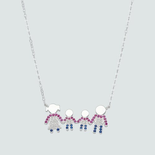 Collar Familia Mamá Hijo Hijo Papá Circones Multicolor