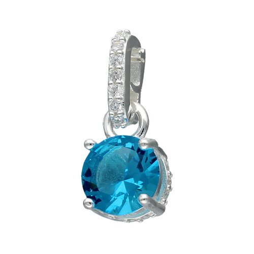 Colgante Reversible Cisne Circón Agua Marina