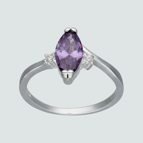 Anillo Circón Amatista Ovalado