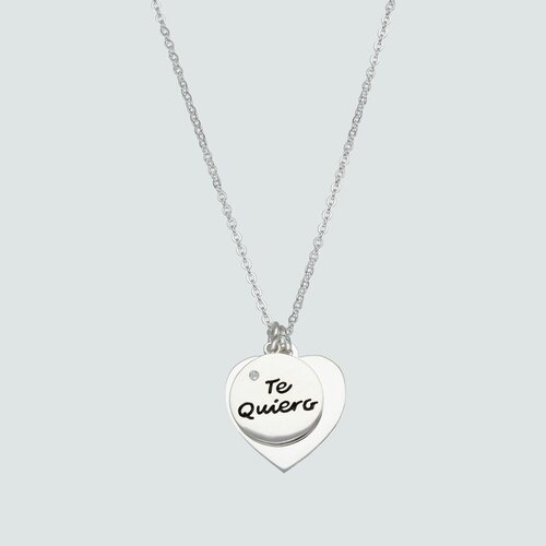 Collar Corazón Te Quiero con Circón