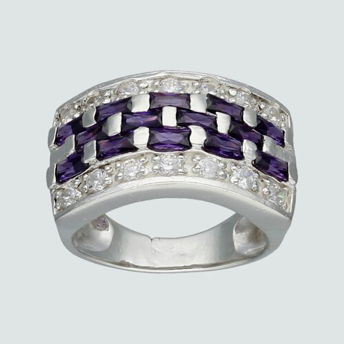 Anillo Circones Baguette Amatista