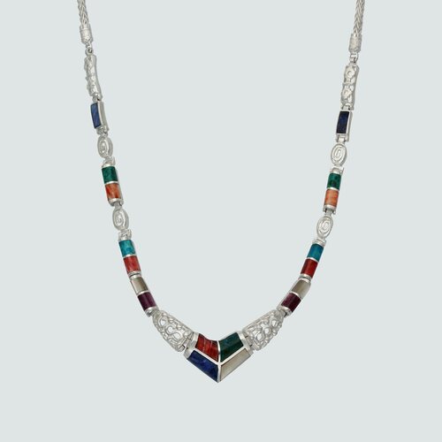 Collar Lapidado Piedras Naturales Multicolor