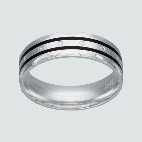 Anillo Líneas Circulos Facetados
