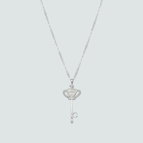 Collar Llave Corazón Nácar Circones