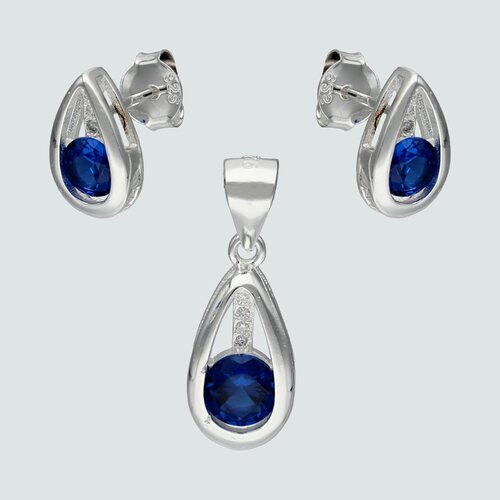 Conjunto Gota Circón Zafiro