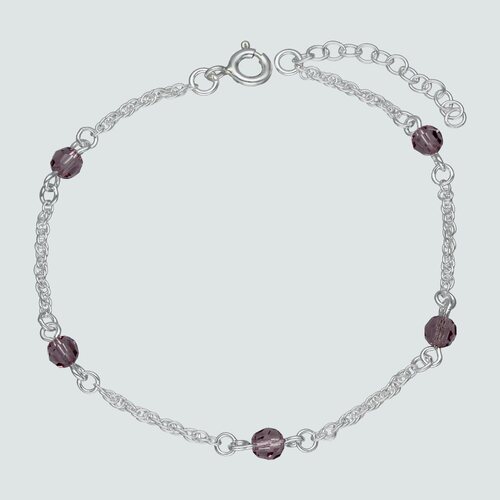 Pulsera Cristales Lila
