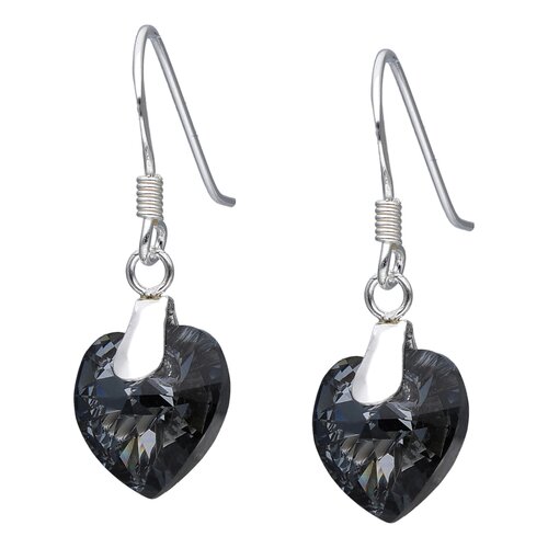 Aro Corazón Hecho con Cristal Swarovski® Negro