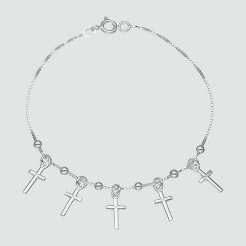 Pulsera Esferas y Cruces