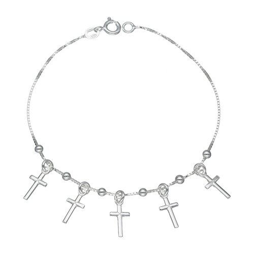 Pulsera Esferas y Cruces