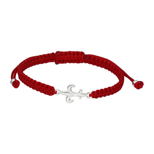 Pulsera Ajustable Trenzada Flor de Lis