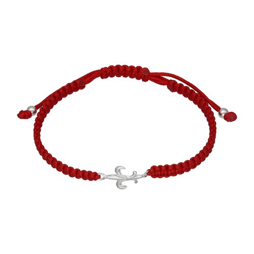 Pulsera Ajustable Trenzada Flor de Lis