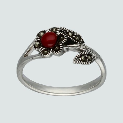 Anillo Flor Jaspe y Marquesita