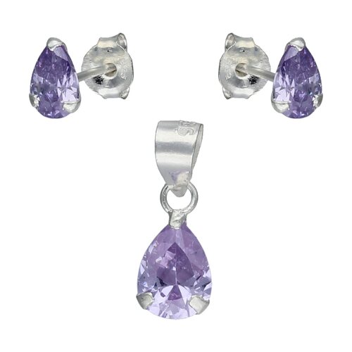 Conjunto Gota Circón Violeta