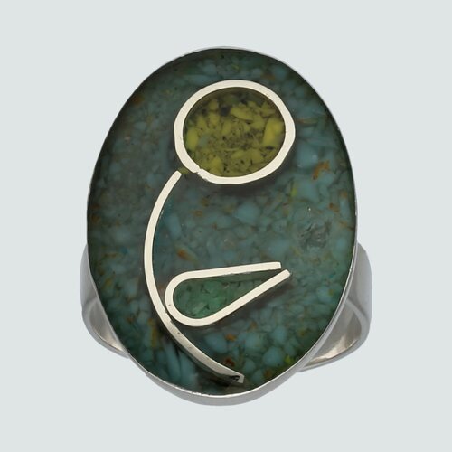 Anillo Flor Piedra Picada