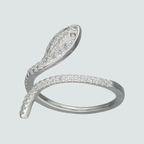 Anillo Midi Serpiente con Circones