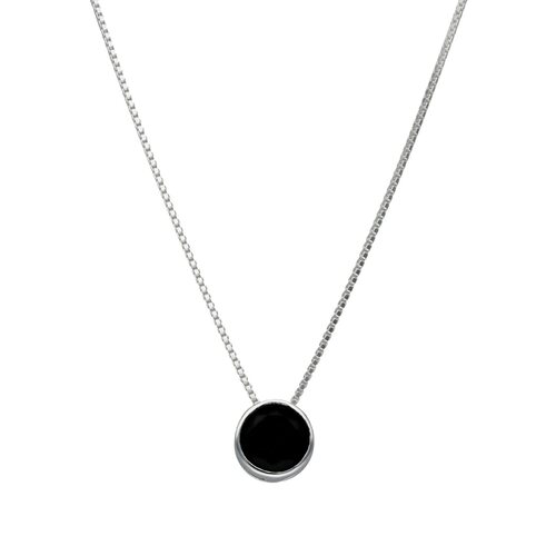 Collar Circón Ónix Punto de Luz