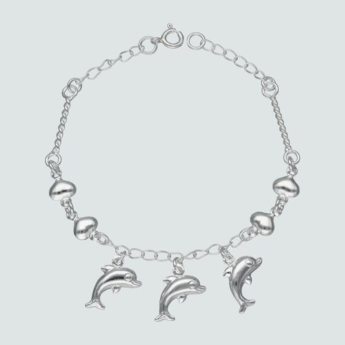 Pulsera Delfines y Corazones
