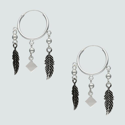Argolla Rombo y Plumas 18 mm