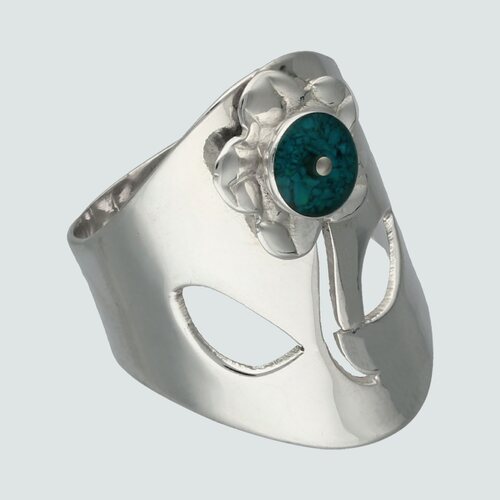 Anillo Flor Piedra Picada