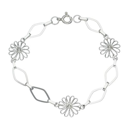 Pulsera Rombos y Flores