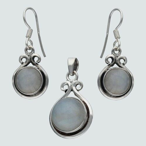 Conjunto Piedra Luna Circular